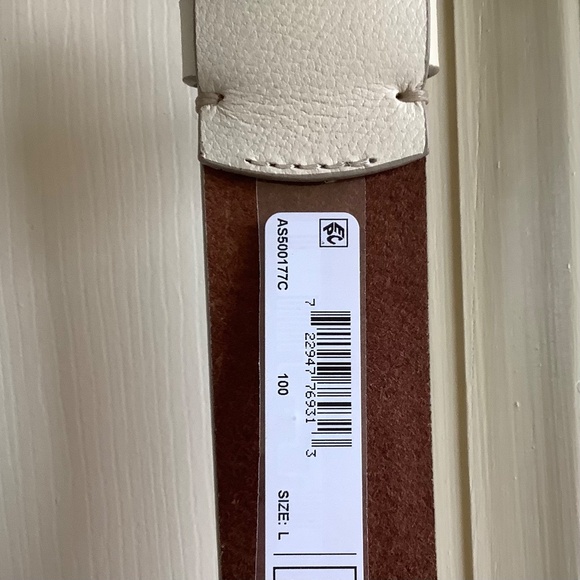 ALLSAINTS Leather Eyelet Belt Ivory SZ L main image 12